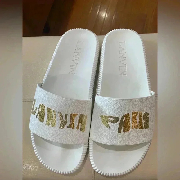 LANVIN Men’s Arpege Slide Logo Slip on Sandal flip flop Size 8.5 US / EU 42 main image 11